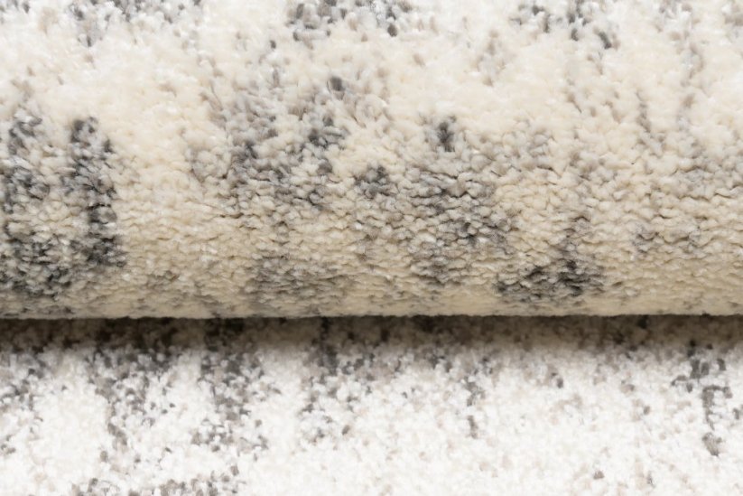 ARIA Dizájnos krémszínű szőnyeg szürke mintával
