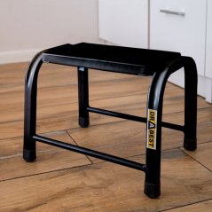 Jeklena stopnica z nosilnostjo 150 kg - črna