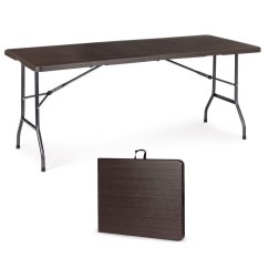 Catering-Klapptisch 180 cm - dunkelbraun