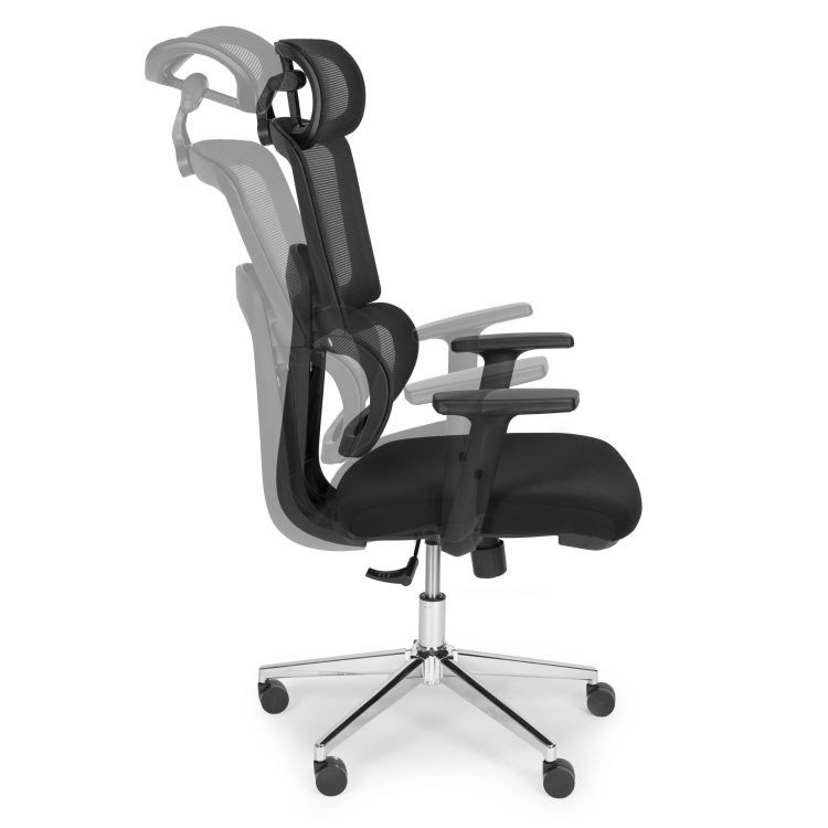 Scaun de birou ergonomic din plasă cu tetieră reglabilă