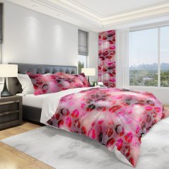 Červená posteľná obliečka s motívom dámskych pier Červená posteľná obliečka s motívom dámskych pier