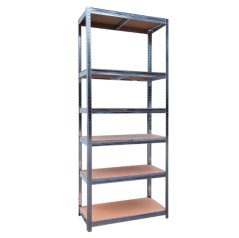 Fém raktárállvány 6 polccal 200 x 90 x 40 cm-es raktárhoz