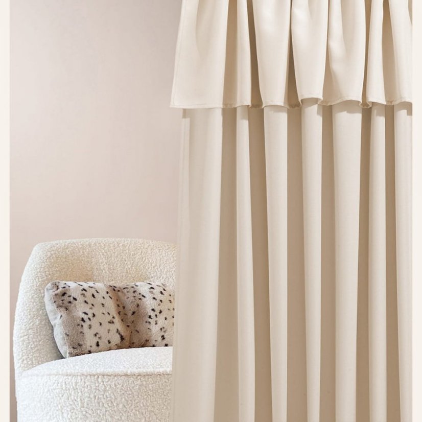 Krémszínű függöny MIA 140 x 280 cm-es szalaghoz.