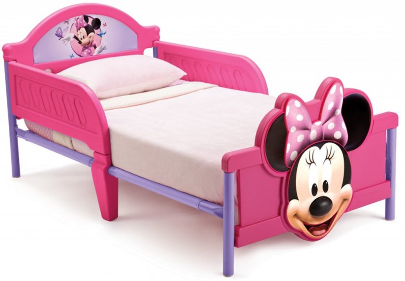 Myška Minnie ružovo fialové postele pre dievčatá