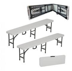 Satz von zwei Catering-Klappbänken 180 cm