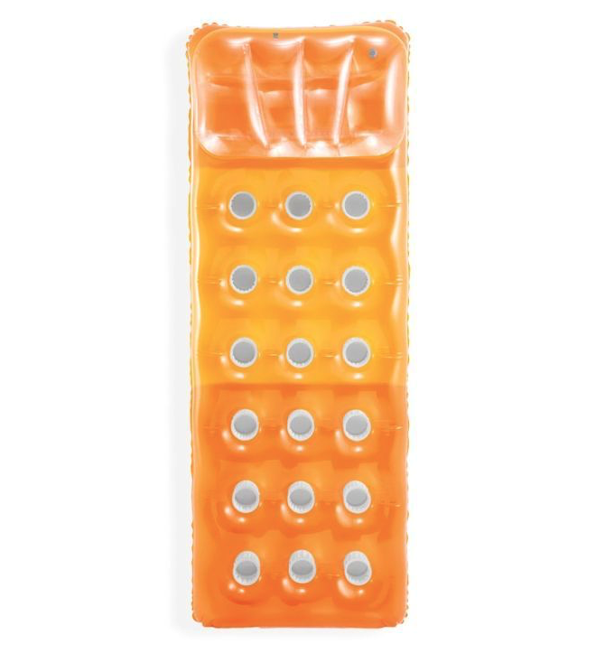 Șezlong gonflabil cu pernă 188 x 71 cm - portocaliu