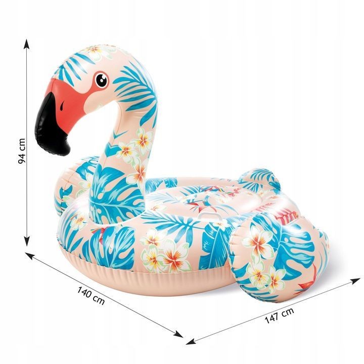 Flamingo gonflabil cu model tropical