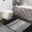 Črno-siv dvodelni komplet za kopalnico in stranišče - Velikost preprog: 50 cm x 80 cm + 40 cm x 50 cm