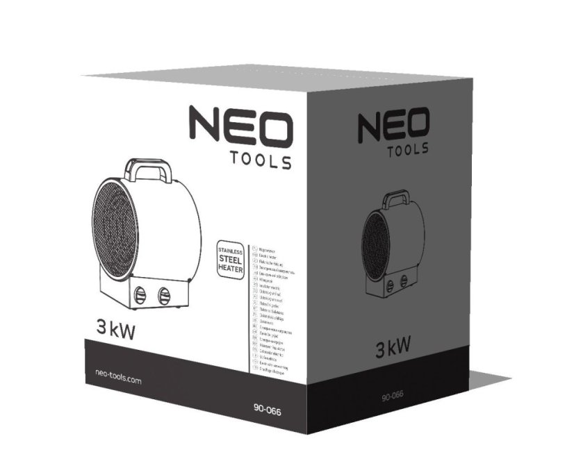 Električni grelnik 3kW industrijski 90-066 NEO TOOLS
