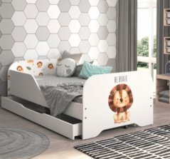Detská posteľ  140 x 70 cm s motívom leva