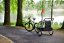 2-miestny príves za bicykel s tlmičom + JOGGER zelený
