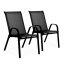 Čierne záhradné stoličky 2 ks