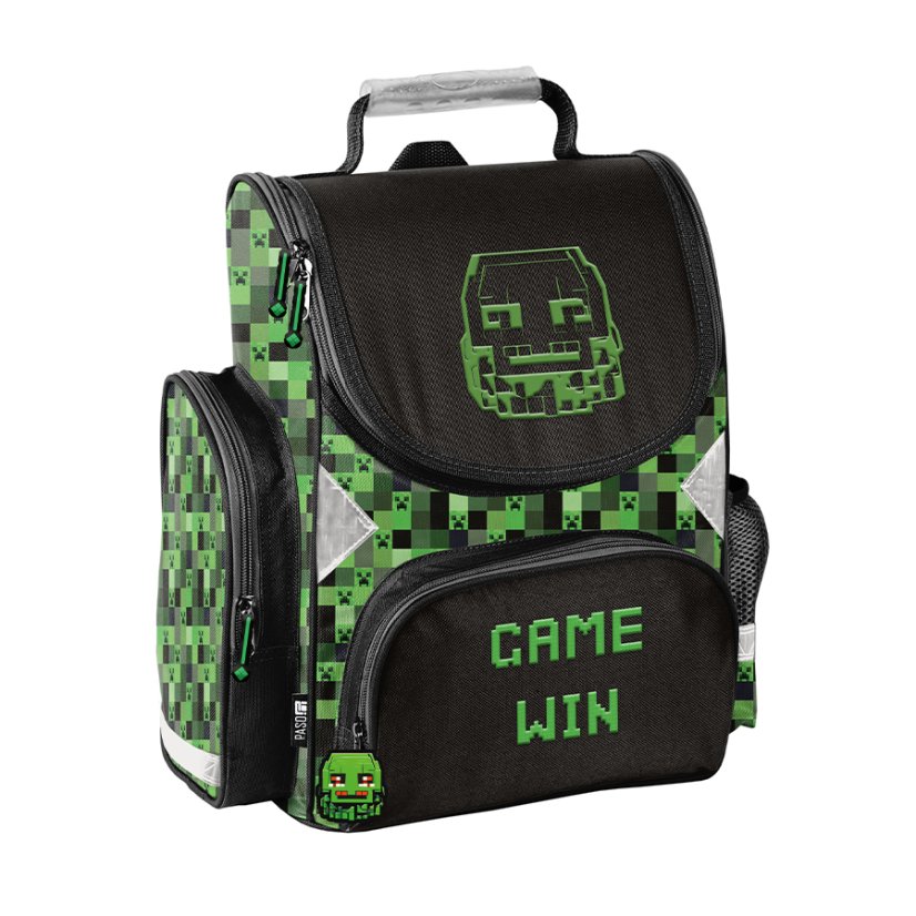 Školski set Minecraft Pixel Mask od 5 dijelova - školska torba, pernica, vrećica, boca za vodu i novčanik