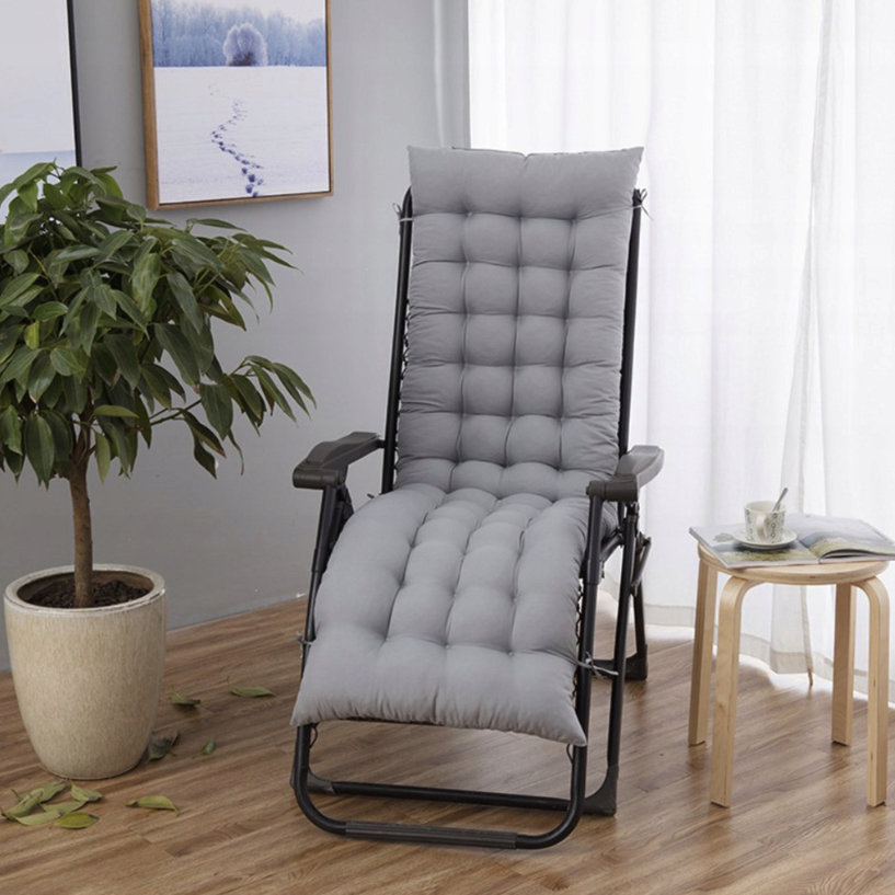 Sivý vankúš na záhradné lehátko 173 cm