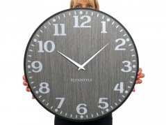 Уникален стенен часовник в сиво