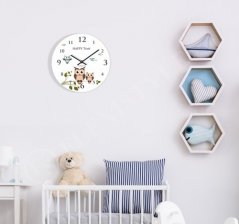 Кръгъл стенен часовник за детската стая