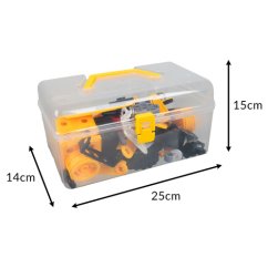 Kreatív 3D építő készlet gyerekeknek - 100 alkatrész csavarokkal, kerekekkel és szerszámokkal