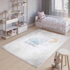 Dětský koberec s motivem slona s měsícem