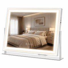 Hollywoodsko LED ogledalo za šminkanje s dodirnim kontrolama – 58 x 46 cm