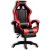 Scaun de gaming confortabil, cu pernă negru-roșu