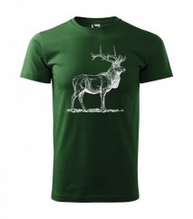Kurzärmliges Herren-Jagd-T-Shirt aus Baumwolle mit Aufdruck