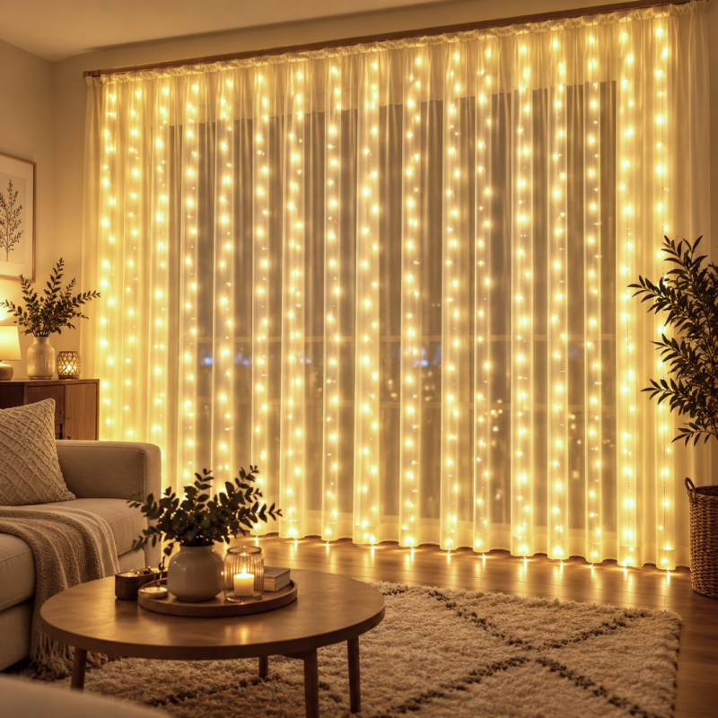 3x3 m vánoční LED řetězové světelné řetězy napájené z USB – 300 LED diod