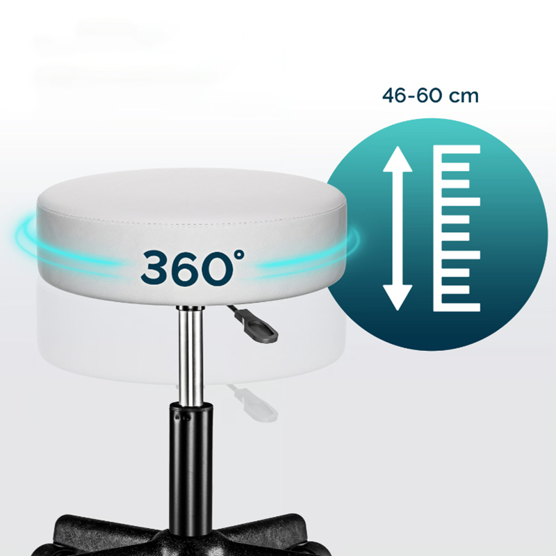 Kozmetični stol na kolesih 360°, nastavljiv - komplet 2
