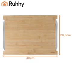 Bambusové krájecí prkénko s výsuvnými nádobami