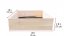 Letto rialzato in legno naturale 120 x 80 x 27 cm