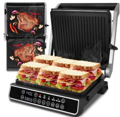 Elektromos kontaktgrill SM5000W-PRO LED kijelzővel - 2500 W