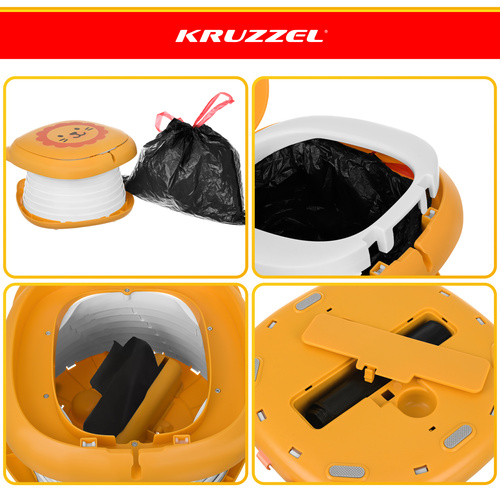 Baby Travel Potty Lion - Összecsukható hordozható bili egészségügyi zacskókkal
