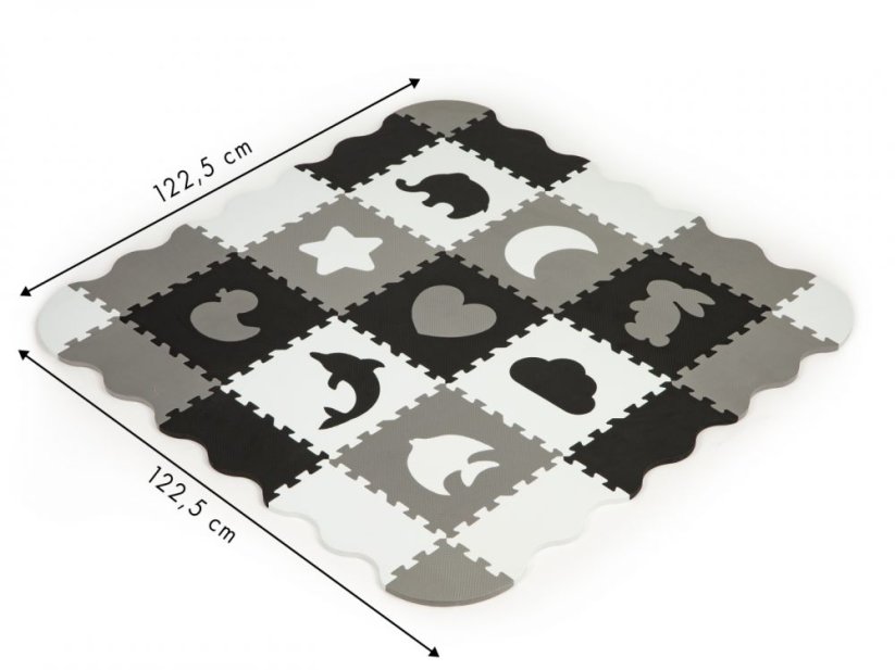 Penová podložka pre deti  122,5 x 122,5 cm - puzzle