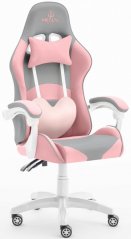 Gaming stolica Rainbow u roza i sivoj boji