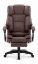 Ergonomická kancelárska stolička HC-1031 z ekokože s podnožkou - hnedá