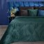 Cuvertură de pat luxoasă de culoare verde închis, cu matlasare decorativă