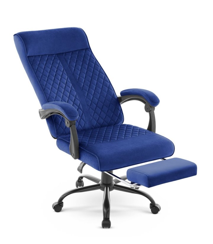 Scaun de birou ergonomic HC-1030, cu șezut cu arc și o capacitate de încărcare de 120 kg – albastru