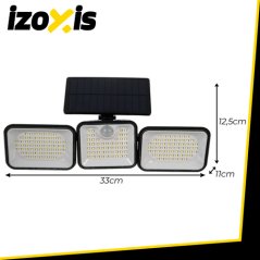 Lampă solară 180 LED 550 lm cu senzor de mișcare și amurg - IP65