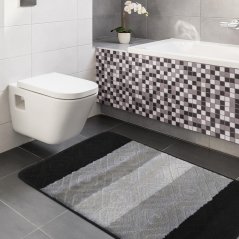 Crno sivi dvodijelni set za kupaonicu i toalet