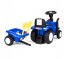 Trattore blu NEW HOLLAND con rivestimento e utensili Trattore blu NEW HOLLAND con rivestimento e utensili