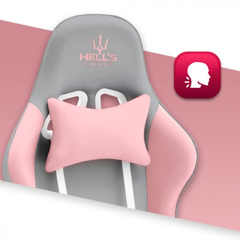 Rainbow gamer szék rózsaszín-szürke