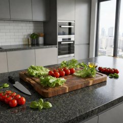 Masszív akácfa vágó- és tálalódeszka 43 x 33 x 3 cm