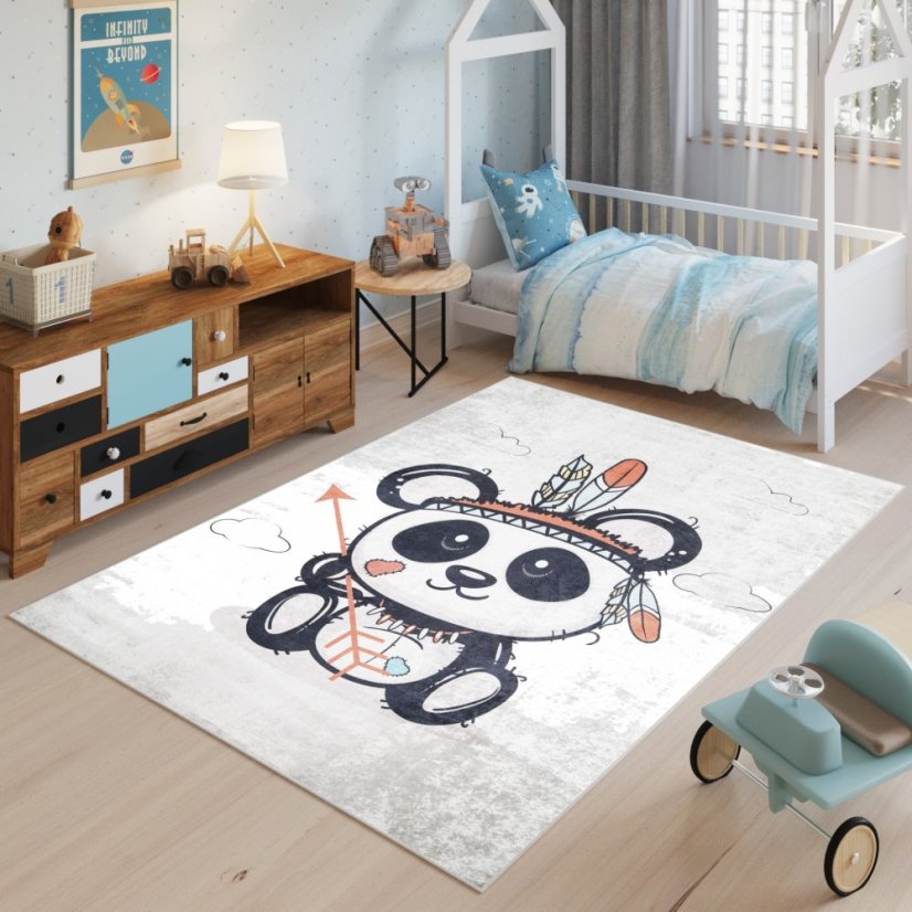 Kinderteppich mit dem Motiv eines niedlichen indischen Pandas