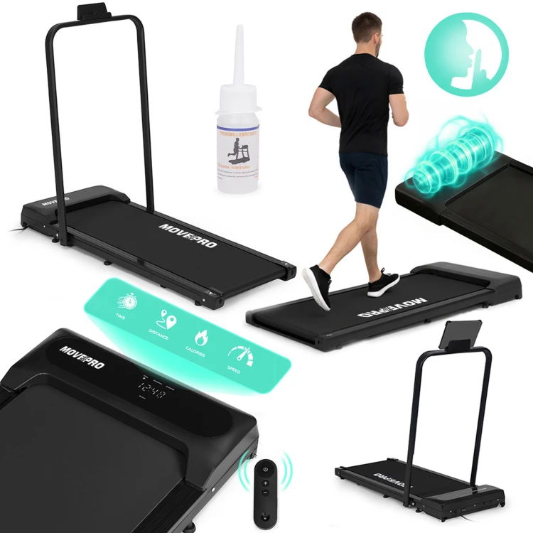WALKING PAD MOVEPRO sétára és kocogásra alkalmas futópad, 1–10 km/h, korlátokkal