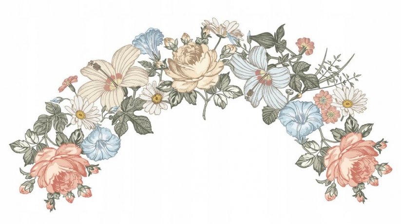 Gyönyörű vintage matrica - virágok