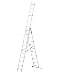 Multifunkčný hliníkový rebrík, 3 x 11 priečok a nosnosť 150 kg
