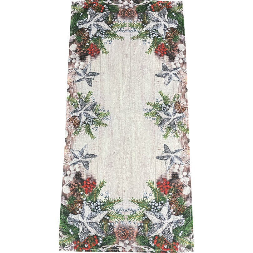 Farebný vianočný stolový bežec s potlačou 