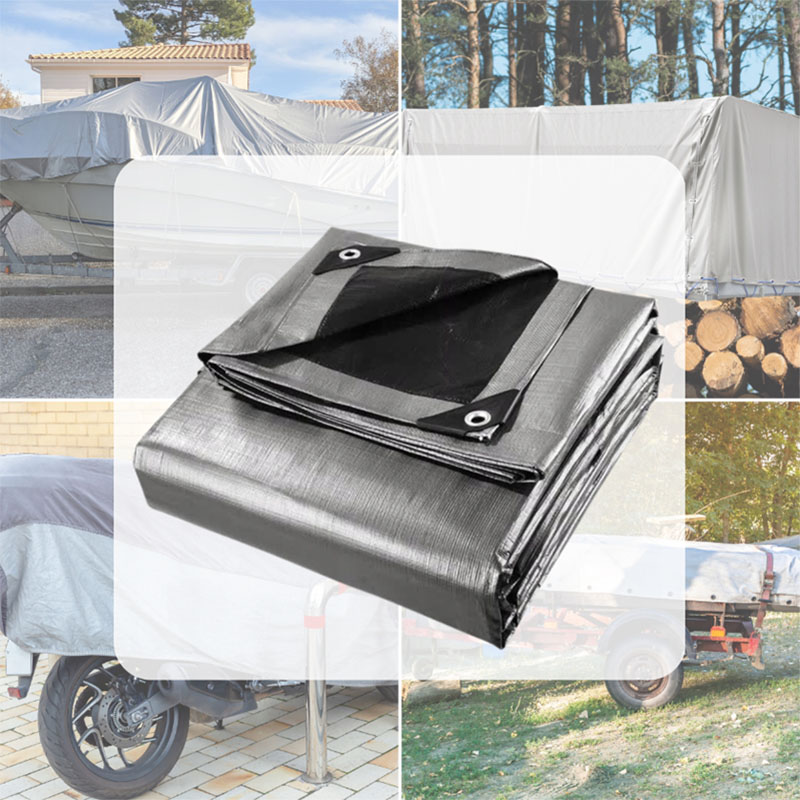 Hrubá strieborná krycia plachta s gramážou 260 g/m2