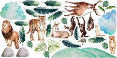 Nálepka na stenu zvieratká zo zoologickej záhrady