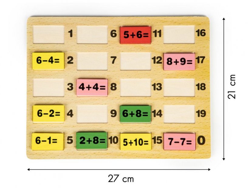 Mathe-Tisch aus Holz