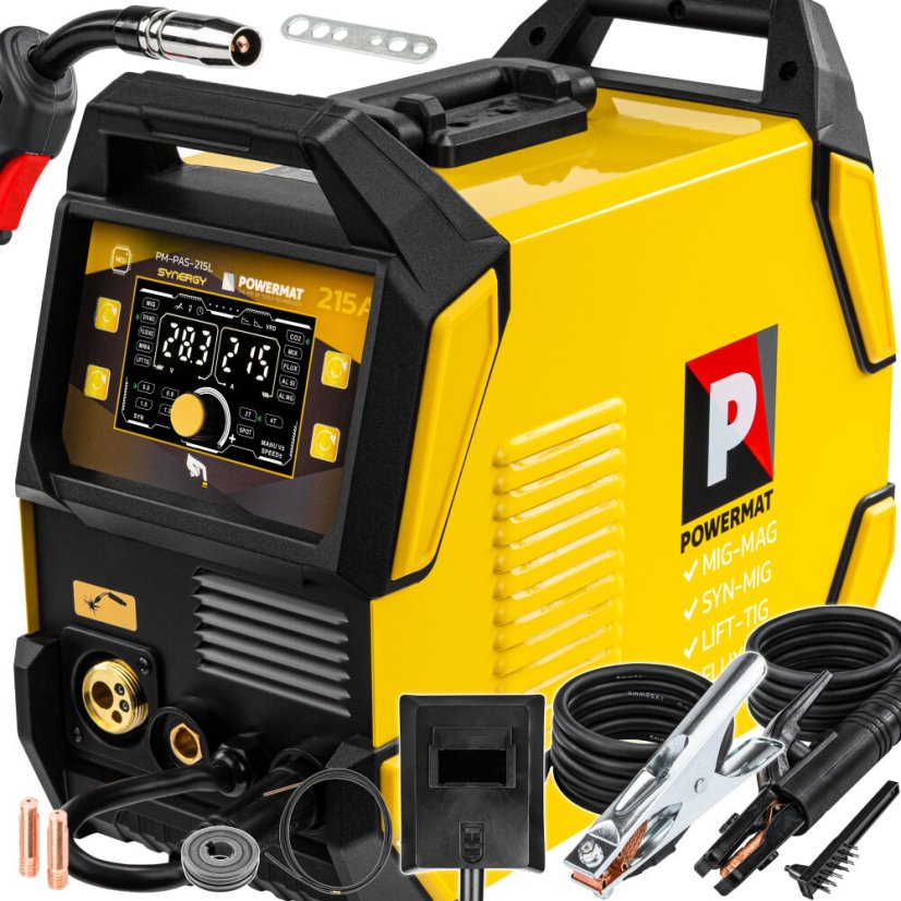 Invertorová svářečka 215 A – MIG/MAG, PULSE, MMA, TIG LIFT, FLUX